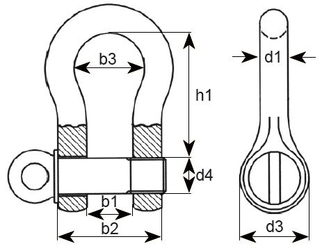 manille_de_levage_lyre_axe_a_visser_schema