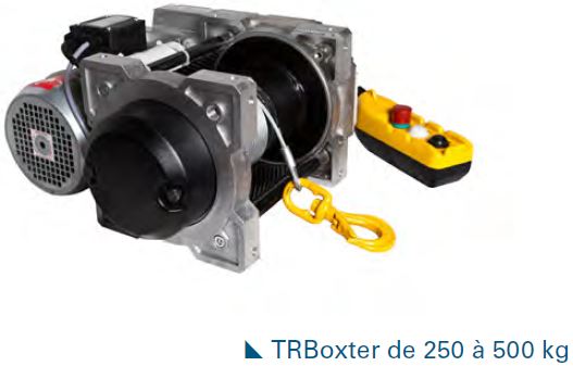 Vente de Treuil électrique 250kg à 500kg à commande basse tension avec  variateur de vitesse - modèle TRBoxter